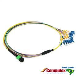 24 Fiber MTP / MPO OS1 9/125 Singlemode Fanout Fiber Optic Patch cabo