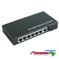 10/100M Dual Fiber 1-port SC/ST/FC & 7-port RJ45 Fast Ethernet Fiber Media Converter