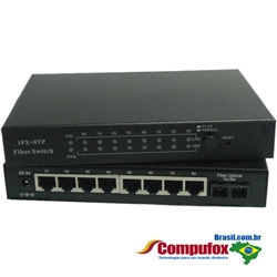 10/100M Dual Fiber 1-port SC/ST/FC & 8-port RJ45 Fast Ethernet Fiber Media Converter