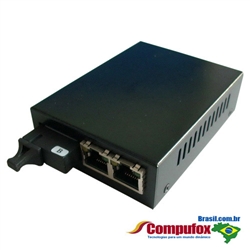 A Pair of 10/100M Single Fiber 1-port SC/ST/FC & 2-port RJ45 BIDI WDM Fiber Media Converter