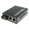 Single Fiber Fast Ethernet WDM / BiDi Fiber Media Converter, 1-port Fiber & 2-port RJ45, Tx:1550nm/Rx:1490nm, SMF, 80km