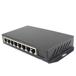 Single Fiber Fast Ethernet WDM / BiDi Fiber Media Converter, 2-port Fiber & 8-port RJ45, Tx:1550nm/Rx:1310nm, SMF, 40km
