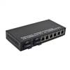 Dual Fiber 10/100Base-TX to 100Base-ZX Fast Ethernet Fiber Media Converter, 2-port Fiber & 6-port RJ45, 1550nm SMF, 120km