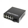 Single Fiber Gigabit Ethernet WDM / BiDi Fiber Media Converter, 1-port Fiber & 8-port RJ45, Tx:1490nm/Rx:1550nm, SMF, 80km