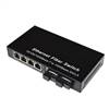 Single Fiber Gigabit Ethernet WDM / BiDi Fiber Media Converter, 2-port Fiber & 4-port RJ45, Tx:1490nm/Rx:1550nm, SMF, 80km