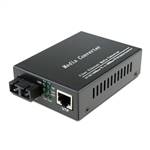 Dual Fiber 10/100/1000Base-TX to 1000Base-LX/LH Gigabit Ethernet Fiber Media Converter, 1-port Fiber & 1-port RJ45, 1310nm SMF, 10km