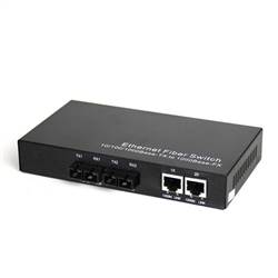Dual Fiber 10/100/1000Base-TX to 1000Base-LX/LH Gigabit Ethernet Fiber Media Converter, 2-port Fiber & 2-port RJ45, 1310nm SMF, 10km