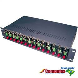 2U 19" Rackmount Chassis for 1 Channel Video Optical Converter Module