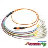 12 Fiber MTP / MPO OM1 62.5/125 Multimode Fanout Fiber Optic Patch cabo
