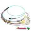 12 Fiber MTP / MPO OM3 50/125 Multimode Fanout Fiber Optic Patch cabo