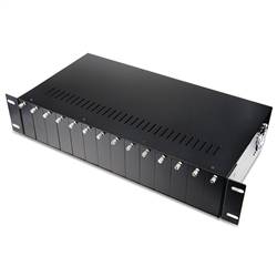 2U 14-slot Rack-mount Media Converter Chassis for Unmanaged Standalone Media Converters