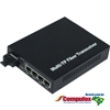 10/100M Dual Fiber 1-port SC/ST/FC & 4-port RJ45 Fast Ethernet Fiber Media Converter