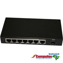 10/100M Fast Ethernet 1 SFP Slot & 7 RJ45 Port SFP Media Converter