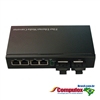 10/100M Dual Fiber 2-port SC/ST/FC & 4-port RJ45 Fast Ethernet Fiber Media Converter
