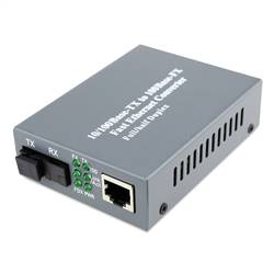 Single Fiber Fast Ethernet WDM / BiDi Fiber Media Converter, 1-port Fiber & 1-port RJ45, Tx:1310nm/Rx:1550nm, SMF, 20km