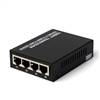 Single Fiber Fast Ethernet WDM / BiDi Fiber Media Converter, 1-port Fiber & 4-port RJ45, Tx:1310nm/Rx:1550nm, SMF, 40km