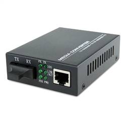 Dual Fiber 10/100Base-TX to 100Base-FX Fast Ethernet Fiber Media Converter, 1-port Fiber & 1-port RJ45, 1310nm MMF, 2km