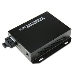 Dual Fiber 10/100Base-TX to 100Base-EX Fast Ethernet Fiber Media Converter, 1-port Fiber & 4-port RJ45, 1310nm SMF, 40km