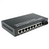 Dual Fiber 10/100Base-TX to 100Base-LX Fast Ethernet Fiber Media Converter, 1-port Fiber & 8-port RJ45, 1310nm SMF, 20km