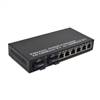 Dual Fiber 10/100Base-TX to 100Base-FX Fast Ethernet Fiber Media Converter, 2-port Fiber & 6-port RJ45, 1310nm MMF, 2km