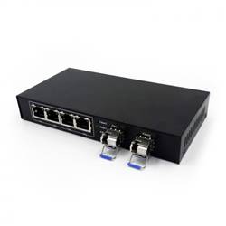 2-port FE SFP & 4-port 10/100Base-T RJ45, Fast Ethernet Switch / SFP Media Converter