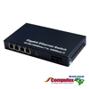 10/100/1000M Dual Fiber 1-port SC/ST/FC & 4-port RJ45 Fiber Media Converter