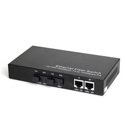 Single Fiber Gigabit Ethernet WDM / BiDi Fiber Media Converter, 2-port Fiber & 2-port RJ45, Tx:1550nm/Rx:1310nm, SMF, 20km