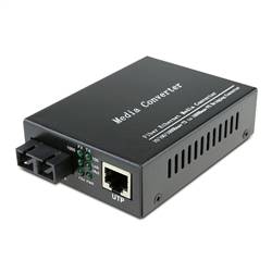 Dual Fiber 10/100/1000Base-TX to 1000Base-SX Gigabit Ethernet Fiber Media Converter, 1-port Fiber & 1-port RJ45, 850nm MMF, 550m