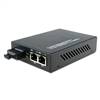Dual Fiber 10/100/1000Base-TX to 1000Base-LX/LH Gigabit Ethernet Fiber Media Converter, 1-port Fiber & 2-port RJ45, 1310nm SMF, 10km