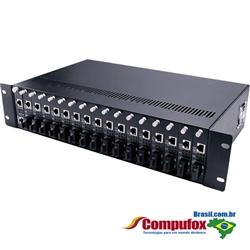 16-slot Rack for Card-type Media Converters