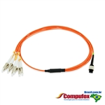 QSFP+ MPO para 8 LC (4 Duplex LC) Fanout / Breakout cabo, Multimode OM1