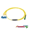 QSFP+ MPO to 8 LC (4 Duplex LC) Fanout / Breakout cabo, Singlemode