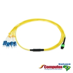 QSFP+ MPO para 8 LC (4 Duplex LC) Fanout / Breakout cabo, Singlemode