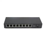 1-port FE SFP & 8-port 10/100Base-T RJ45 Fast Ethernet SFP PoE Media Converter