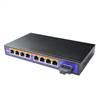Single Fiber 10/100M PoE Media Converter, 1-port Fiber & 8-port RJ45, Tx:1550nm/Rx:1310nm, Singlemode, 20km